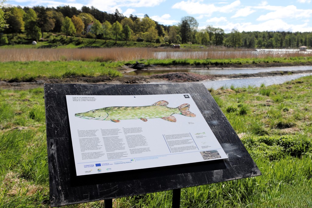 Kosteikon rannalla infotaulu